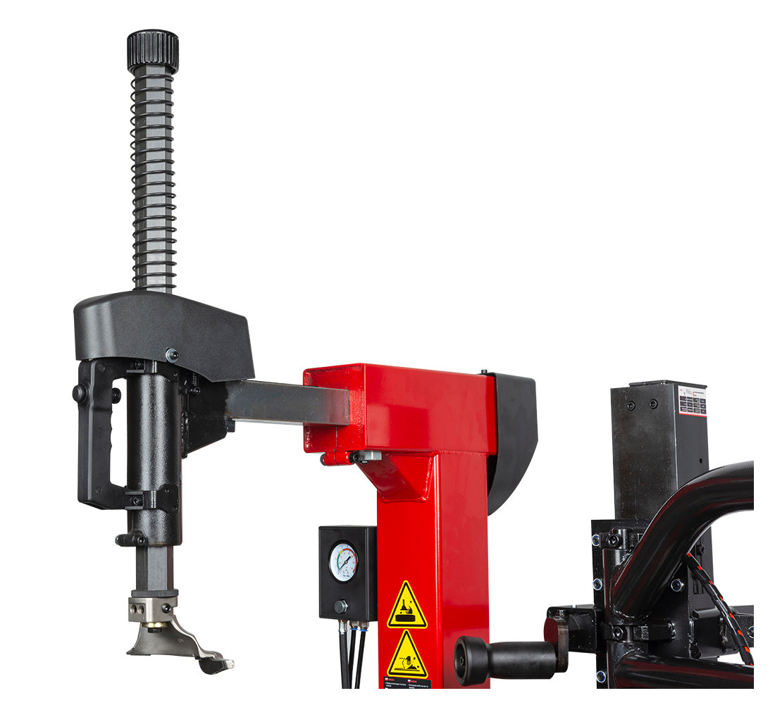 Автоматична машина за монтаж и демонтаж на гуми 12"-26" 230V с вградена система за напомпване и поддържащо рамо RUNFLAT