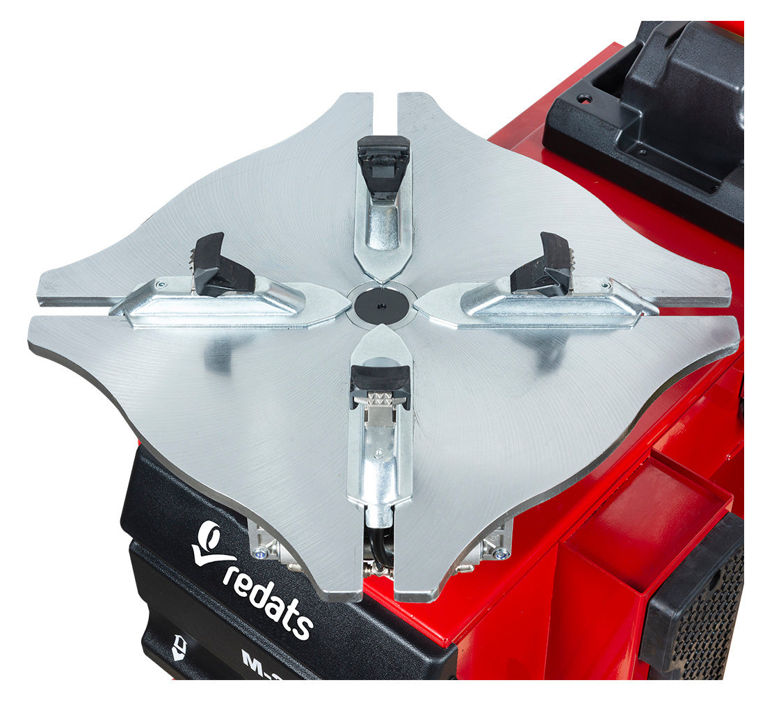 Автоматична машина за монтаж и демонтаж на гуми 12"-26" 230V с вградена система за напомпване и поддържащо рамо RUNFLAT