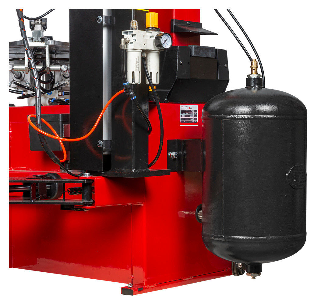 Автоматична машина за монтаж и демонтаж на гуми 12"-24" 230V с вградена система за напомпване и поддържащо рамо RUNFLAT