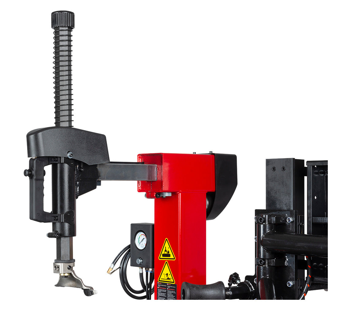 Автоматична машина за монтаж и демонтаж на гуми 12"-24" 230V с вградена система за напомпване и поддържащо рамо RUNFLAT