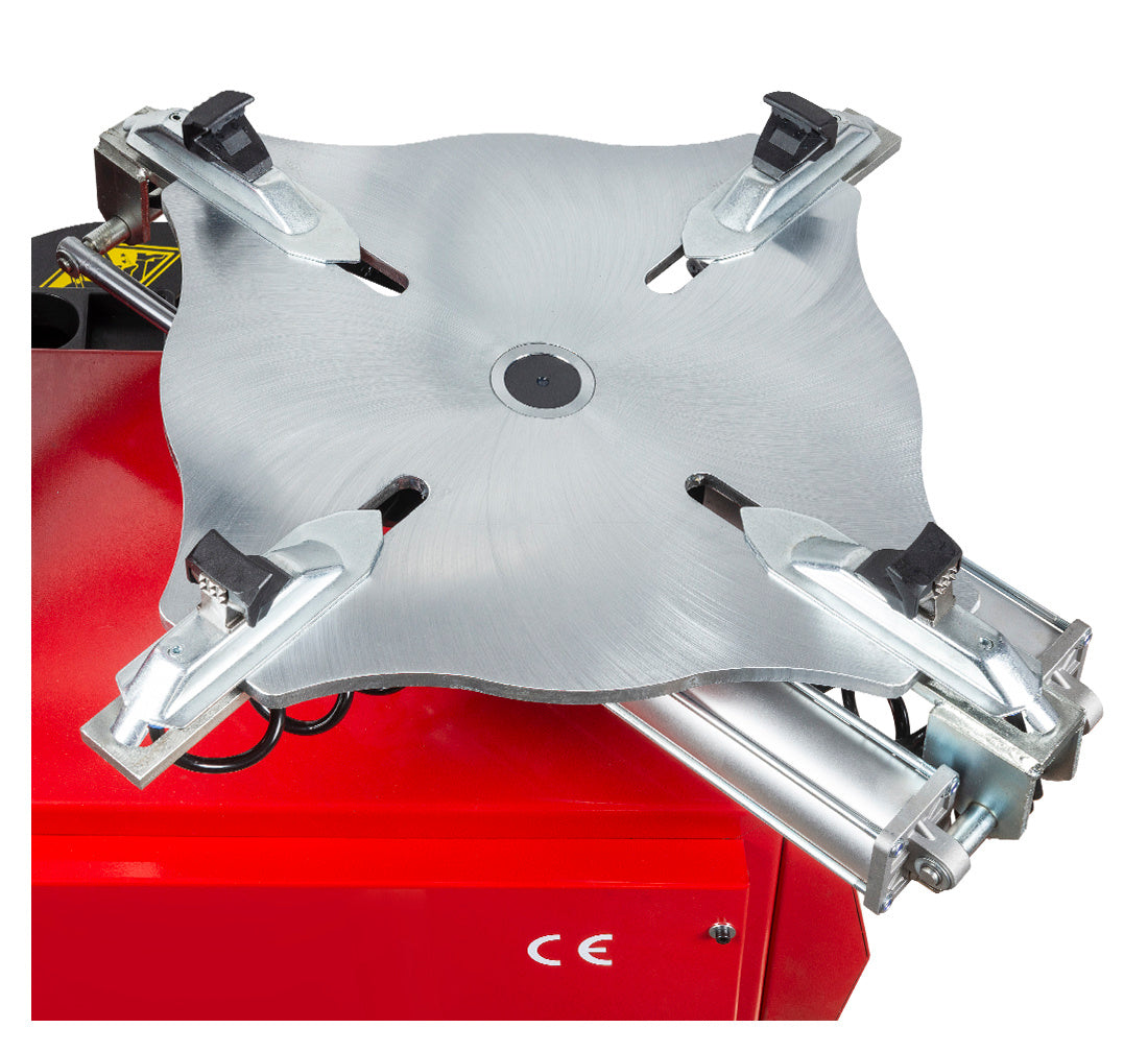 Автоматична машина за монтаж и демонтаж на гуми 12"-24" 230V с вградена система за напомпване и поддържащо рамо RUNFLAT