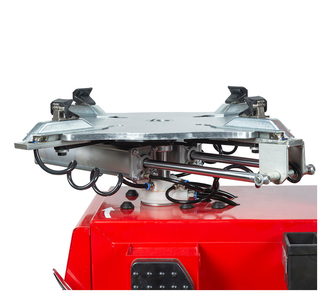 Автоматична машина за монтаж и демонтаж на гуми 12"-24" 230V с вградена система за напомпване и поддържащо рамо RUNFLAT