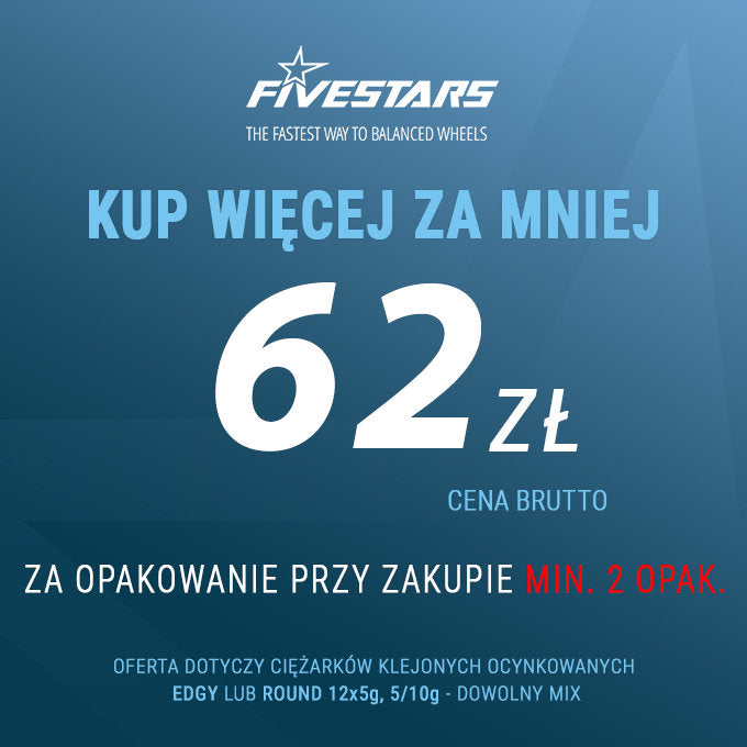 Самозалепващи противотежести 5/10 грама - 100 ленти - 8 бр./лента