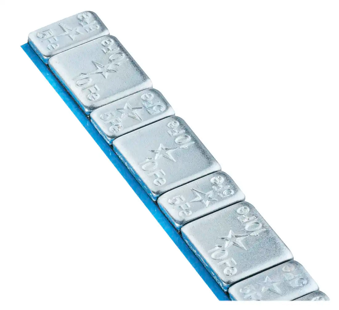 Самозалепващи противотежести 5/10 грама - 100 ленти - 8 бр./лента