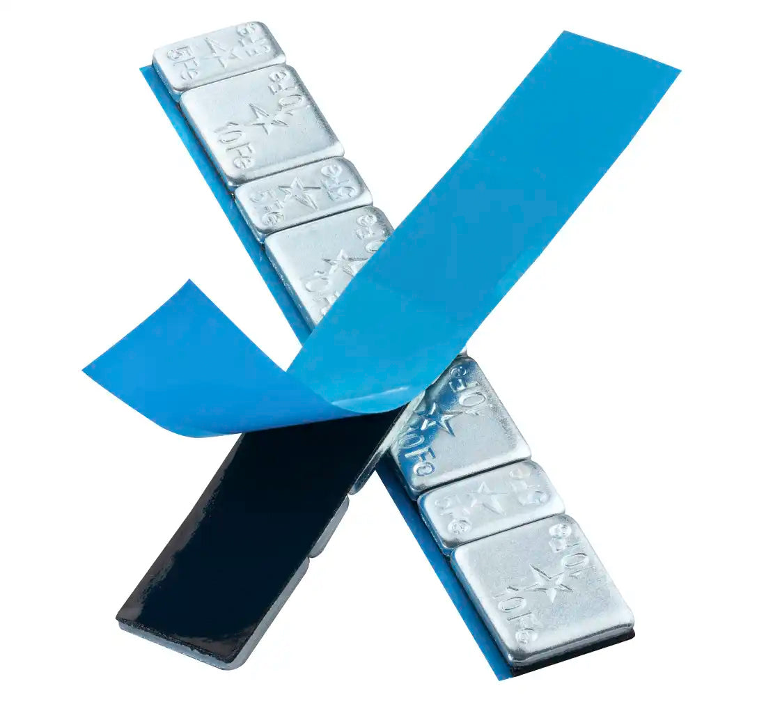 Самозалепващи противотежести 5/10 грама - 100 ленти - 8 бр./лента