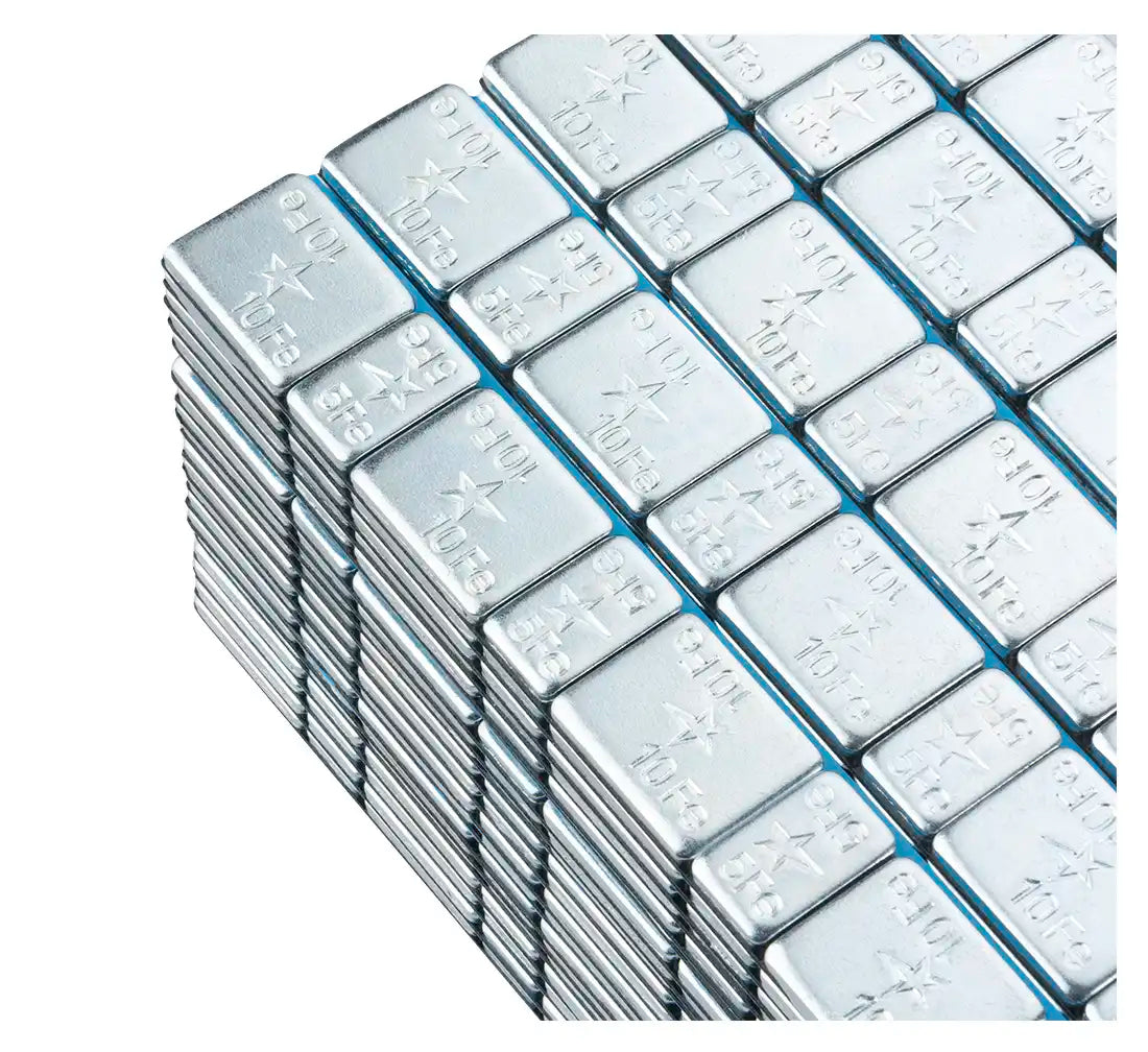 Самозалепващи противотежести 5/10 грама - 100 ленти - 8 бр./лента