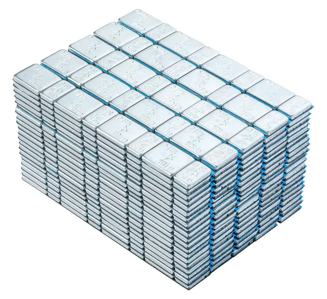 Самозалепващи противотежести 5/10 грама - 100 ленти - 8 бр./лента