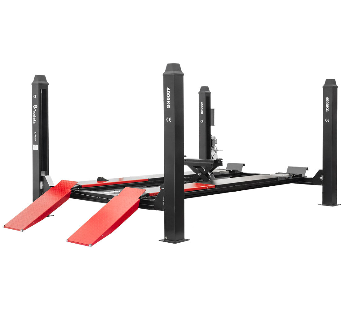 4-колонен подемник за кола 380V 4T с вграден канал + Безплатно масло