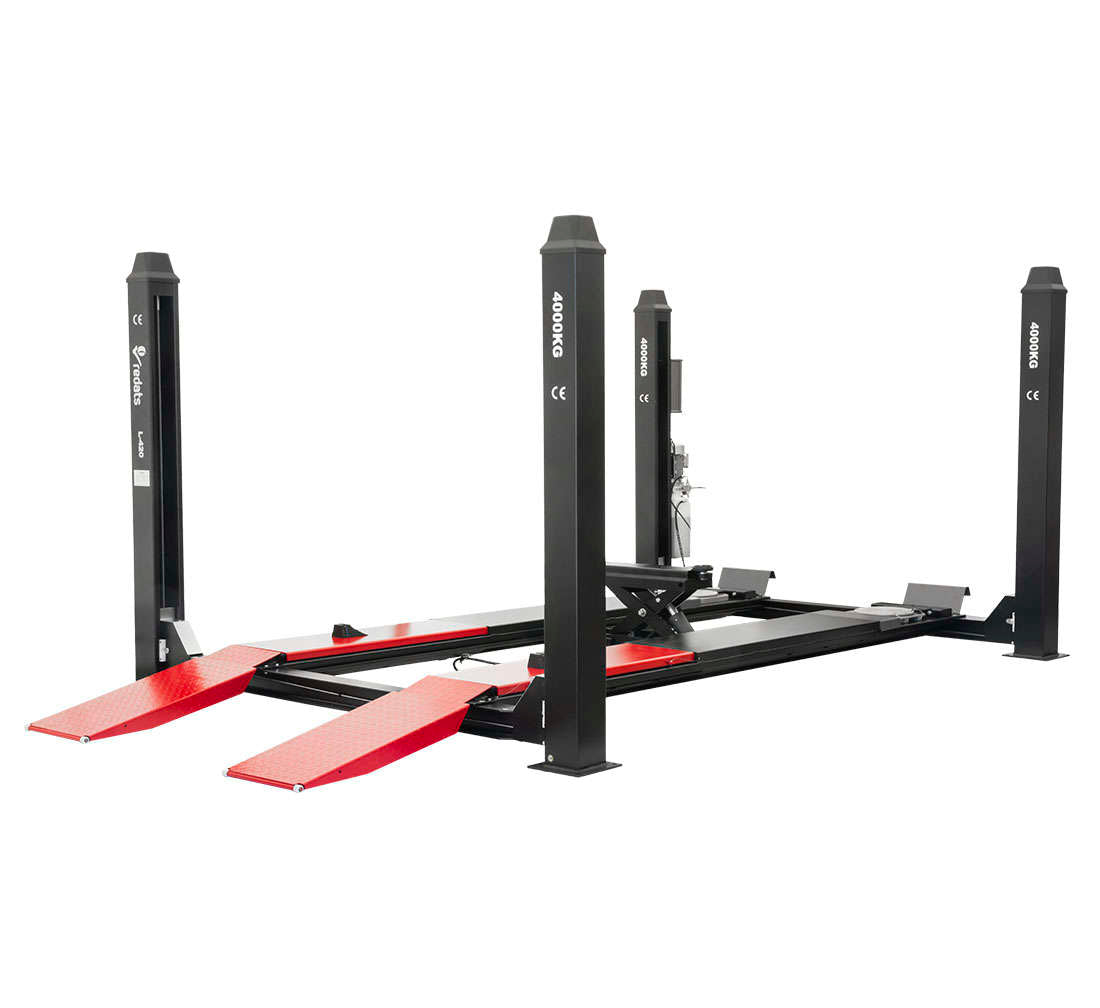 4-колонен подемник за кола 380V 4T с вграден канал + Безплатно масло