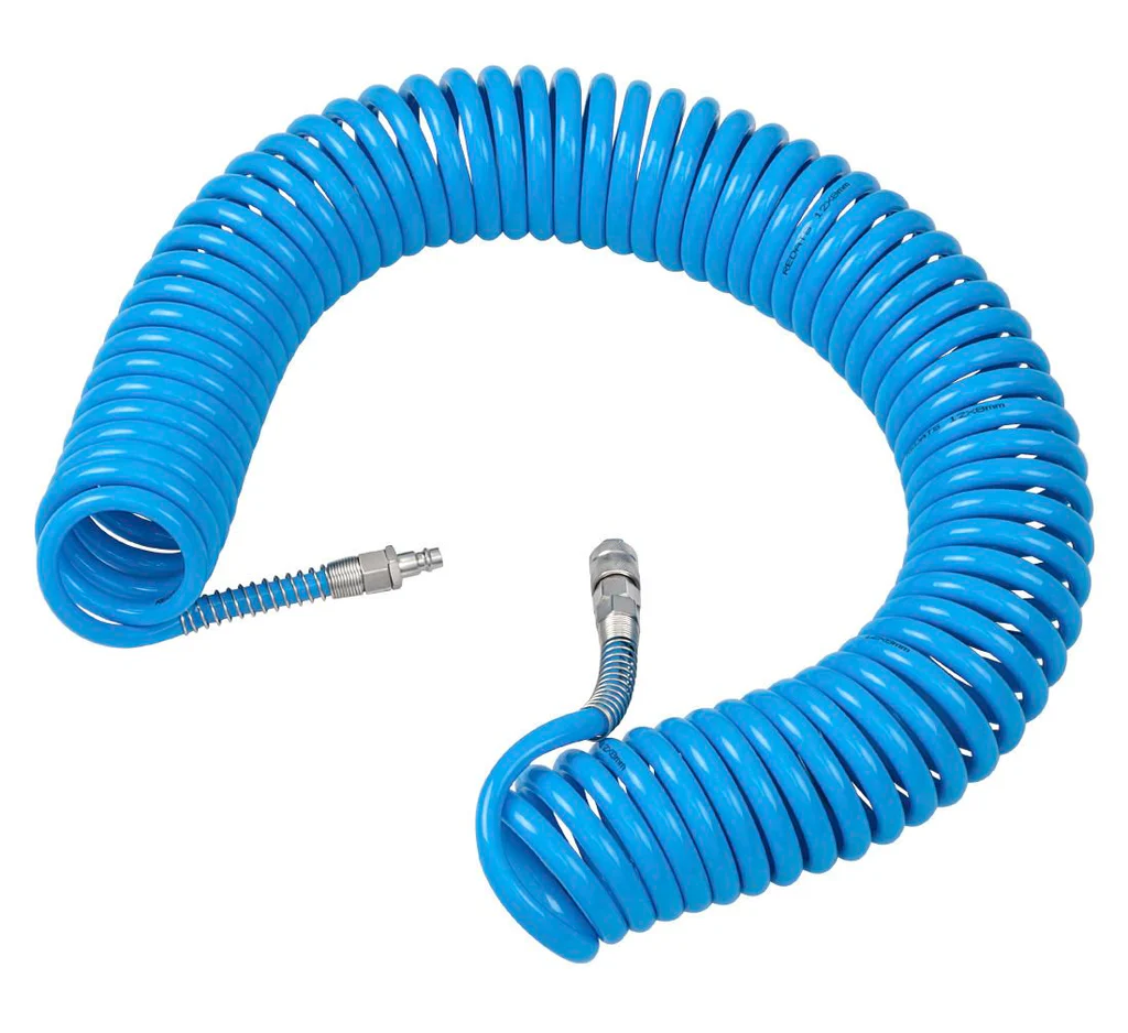 Ударен пневматичен гайковерт 1/2 1500NM P-160 + Въздушен компресор 200 л 5.5CP 380V + Маркуч за въздух, спирален - 8 х 12 мм - 15м