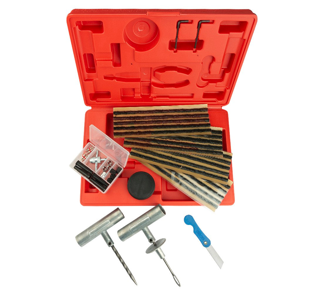 Комплект с инструменти за ремонт на гуми, 55 части