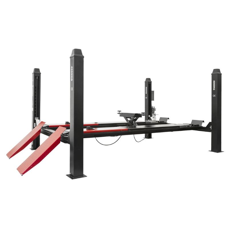 4-колонен подемник за кола 380V 4T с вграден канал + Безплатно масло