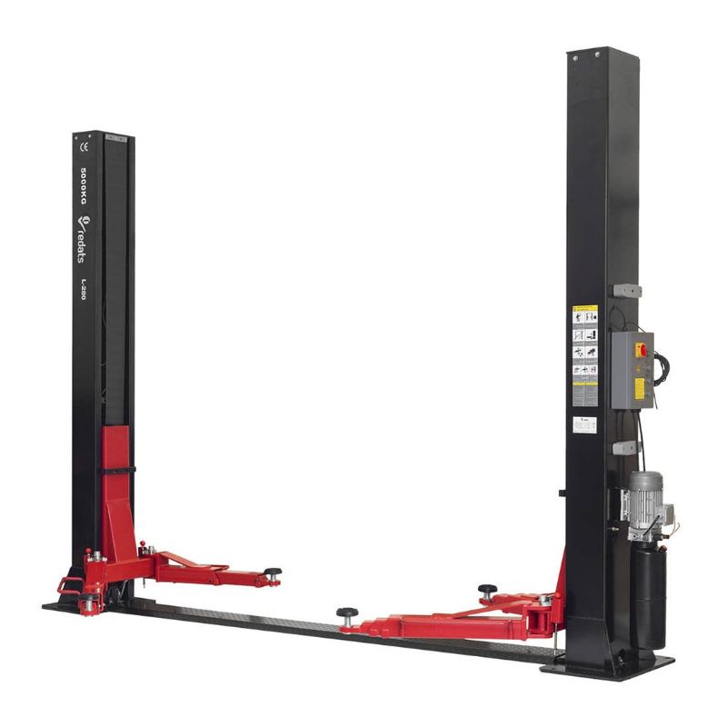 Двуколонен подемник, 5 т с автоматично отключване, 380 V + Безплатно масло