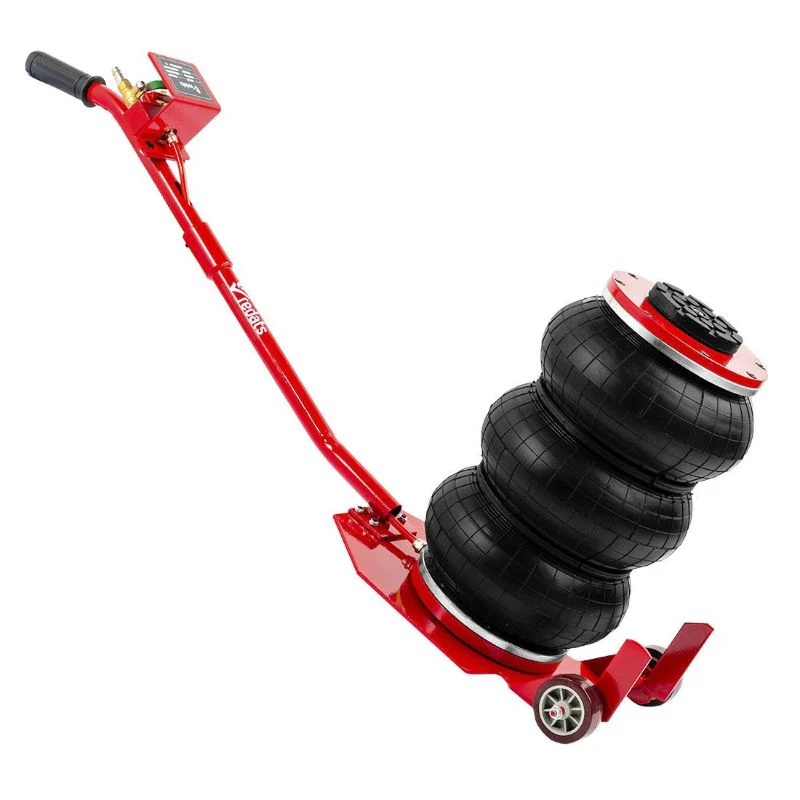 Пневматичен ударен гайковерт 1/2 1900NM + Въздушен компресор 200 л 5.5CP 380V + Маркуч за въздух, спирален - 8 х 12 мм - 15м + Пневматичен крик с въздушна възглавница 3.5 т