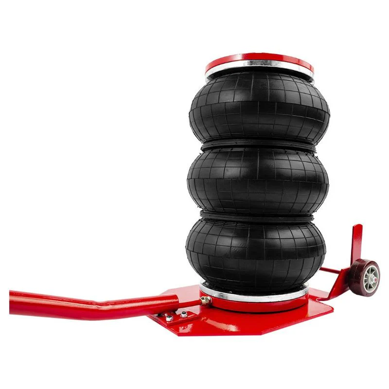 Пневматичен ударен гайковерт 1/2 1900NM + Въздушен компресор 200 л 5.5CP 380V + Маркуч за въздух, спирален - 8 х 12 мм - 15м + Пневматичен крик с въздушна възглавница 3.5 т