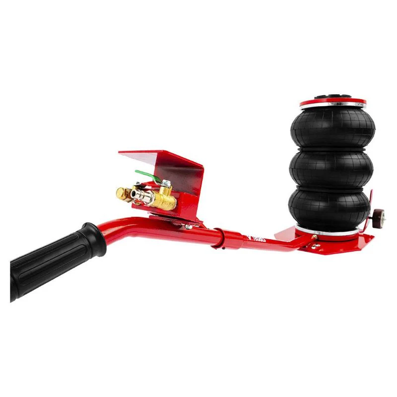 Пневматичен ударен гайковерт 1/2 1900NM + Въздушен компресор 200 л 5.5CP 380V + Маркуч за въздух, спирален - 8 х 12 мм - 15м + Пневматичен крик с въздушна възглавница 3.5 т