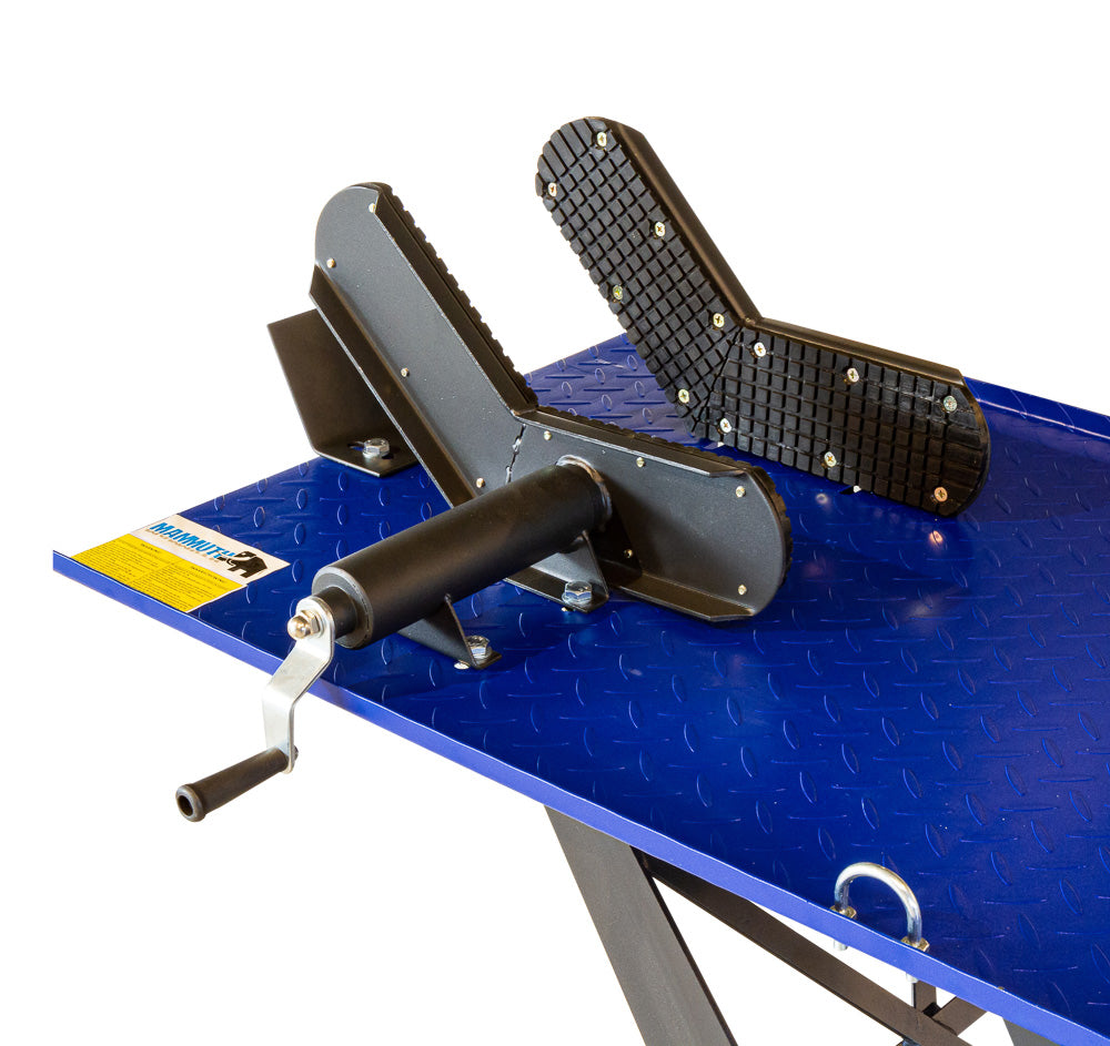 Хидро-пневматичен подемник за мотоциклети 450 кг с колесна скоба