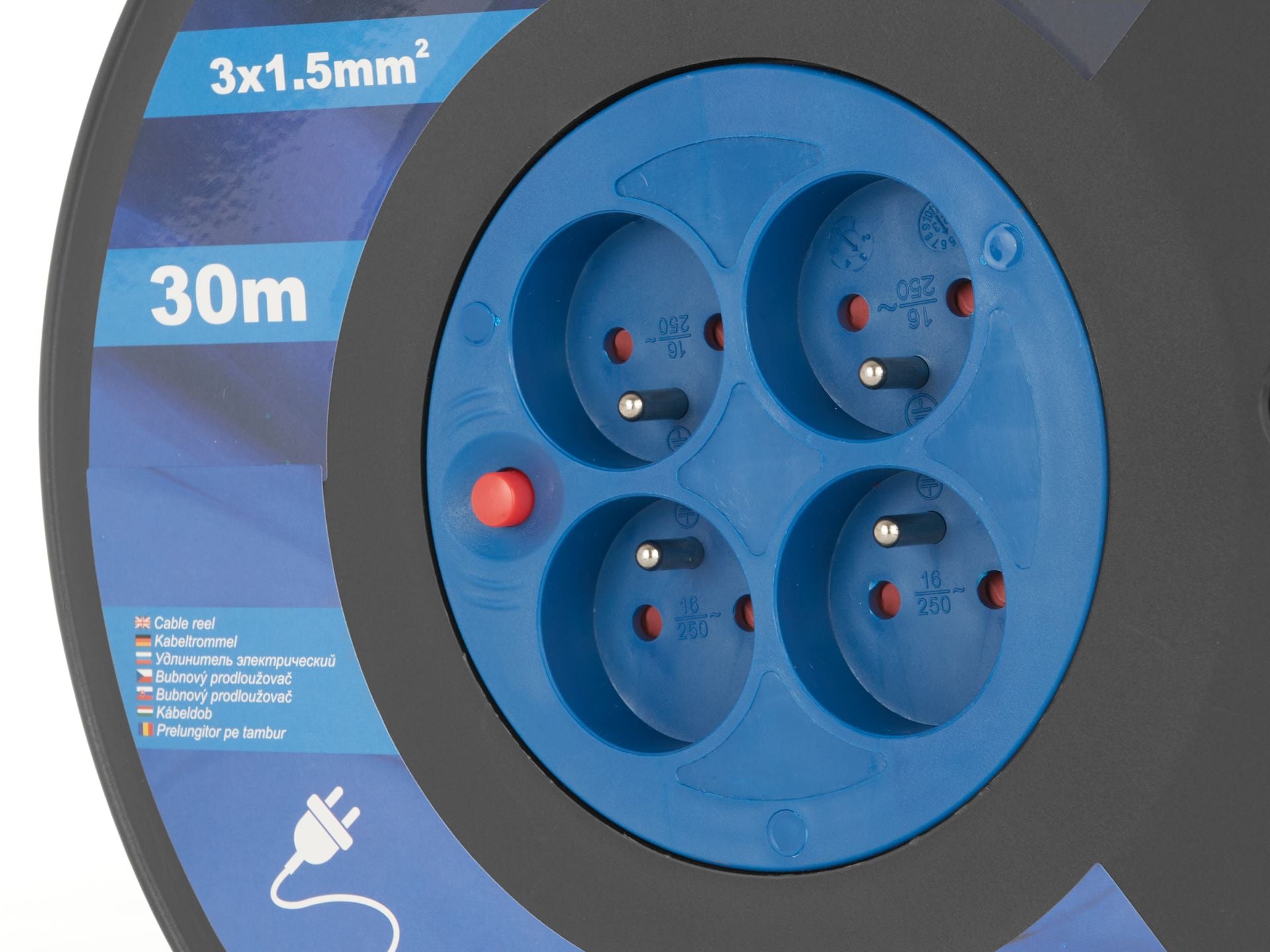 Електрически удължителен барабан 3х1.5мм 30м