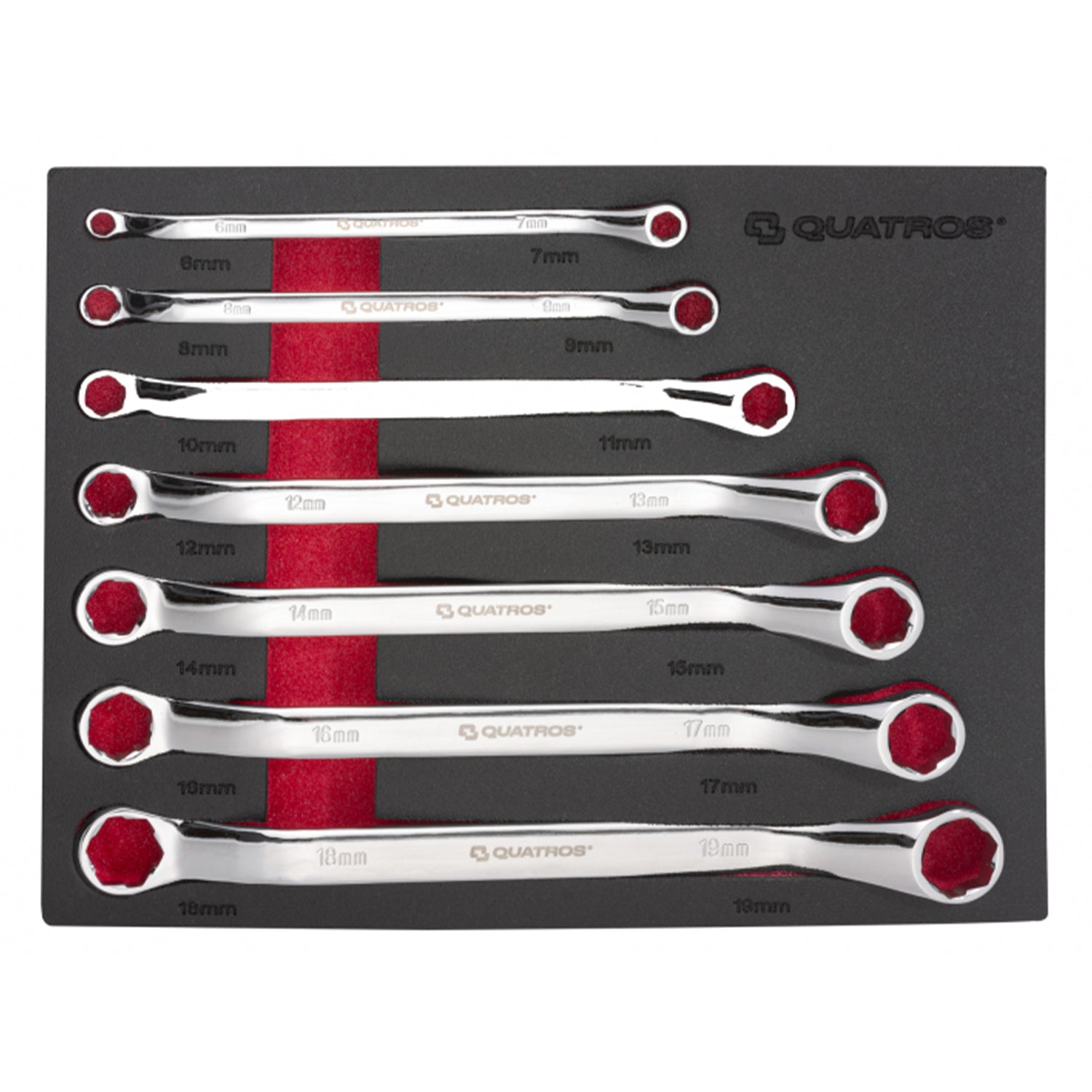 Комплект двойни звездогаечни ключове 6-19 мм 7 бр.