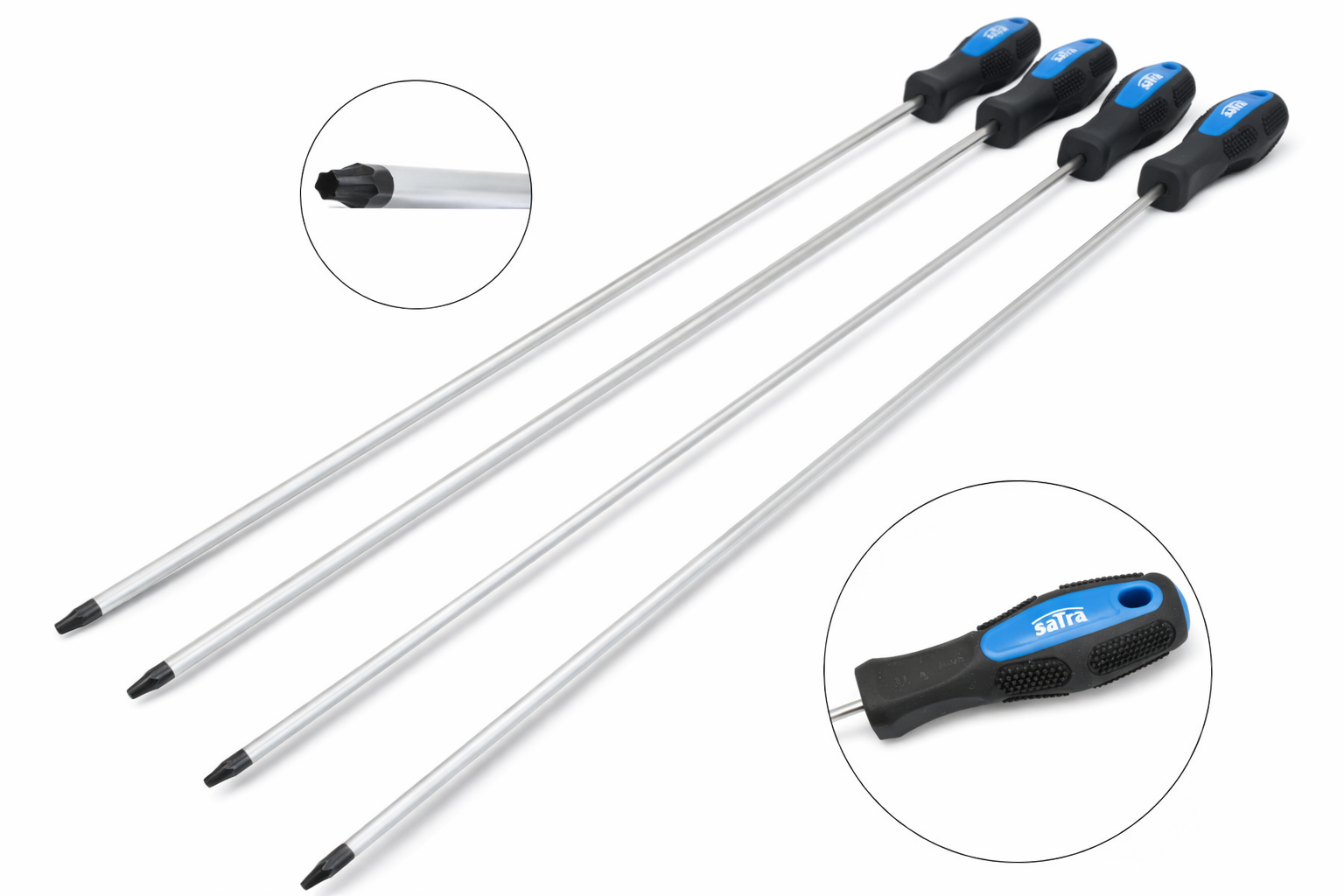 Комплект от екстрадълги отвертки 450 мм, 4 бр. TORX