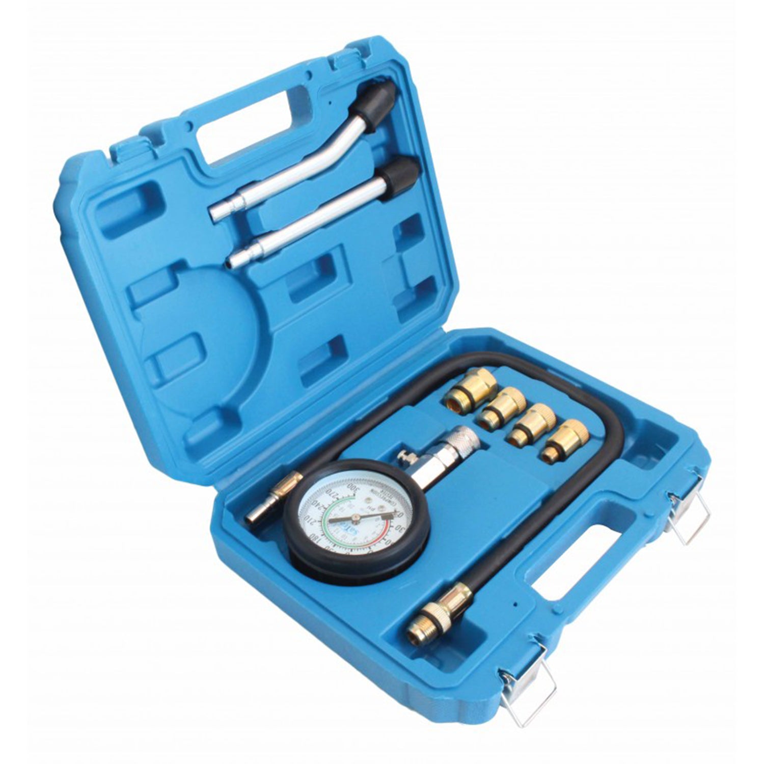 Комплект за измерване на компресия на бензинови двигатели, 8 части