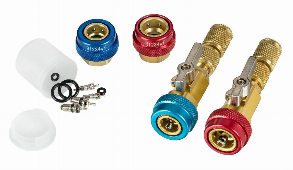 Комплект бързи връзки с кран за климатик R1234YF и R134A