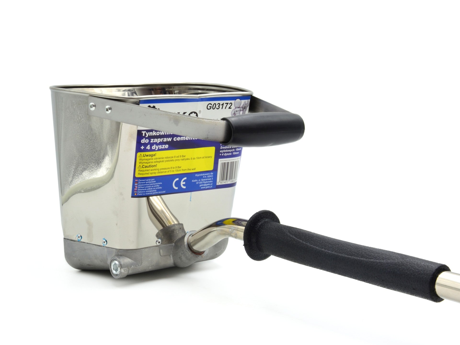 Пневматична машина за мазилка от неръждаема стомана с 4 дюзи