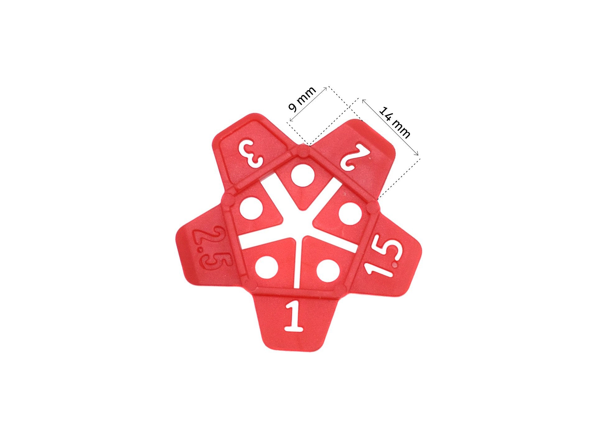 Комплект дистанционери за фаянсови плочки, тип звезда 1-3 мм 5 в 1 100 части