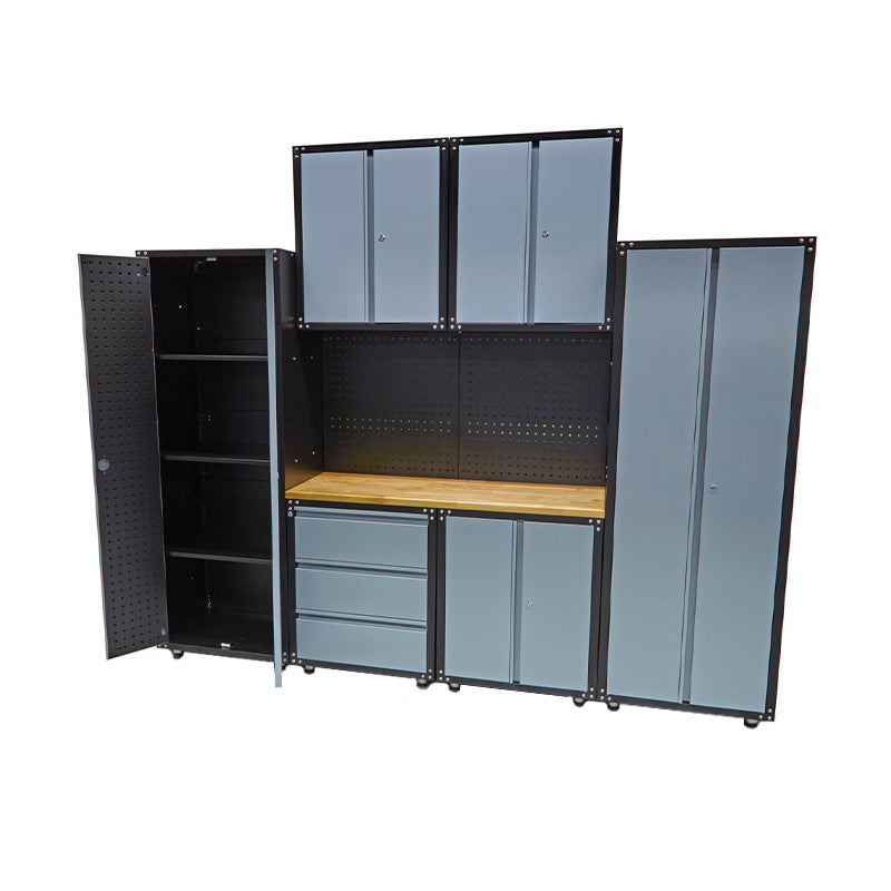 Комплект метални шкафове за сервиз, 9 бр.