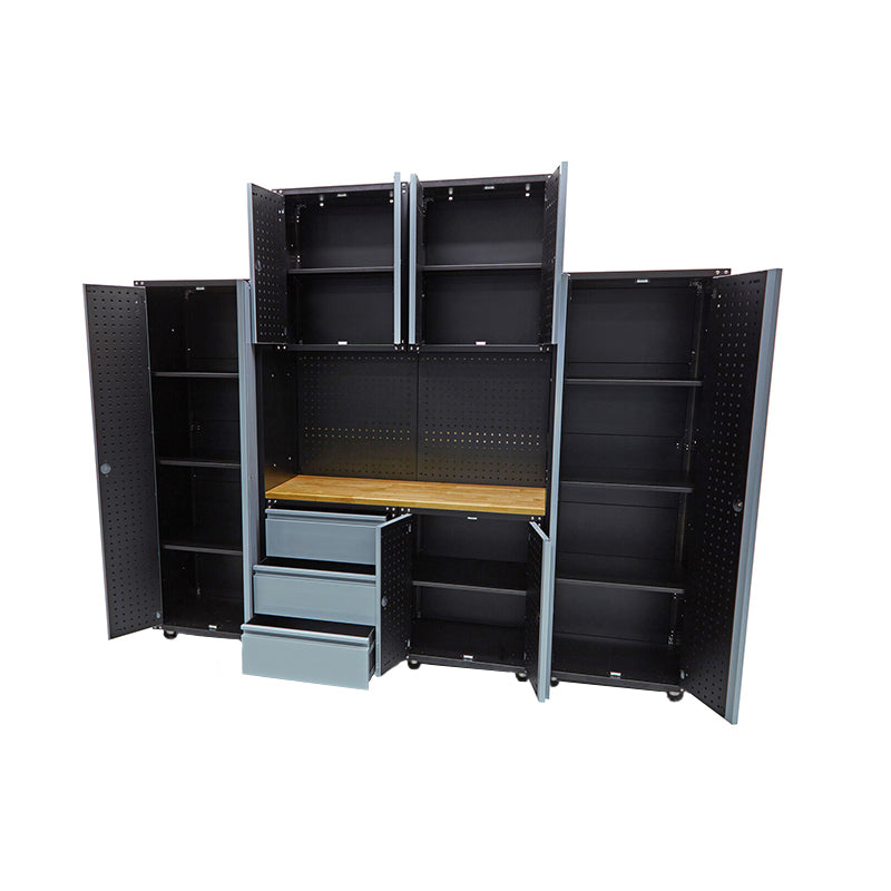 Комплект метални шкафове за сервиз, 9 бр.