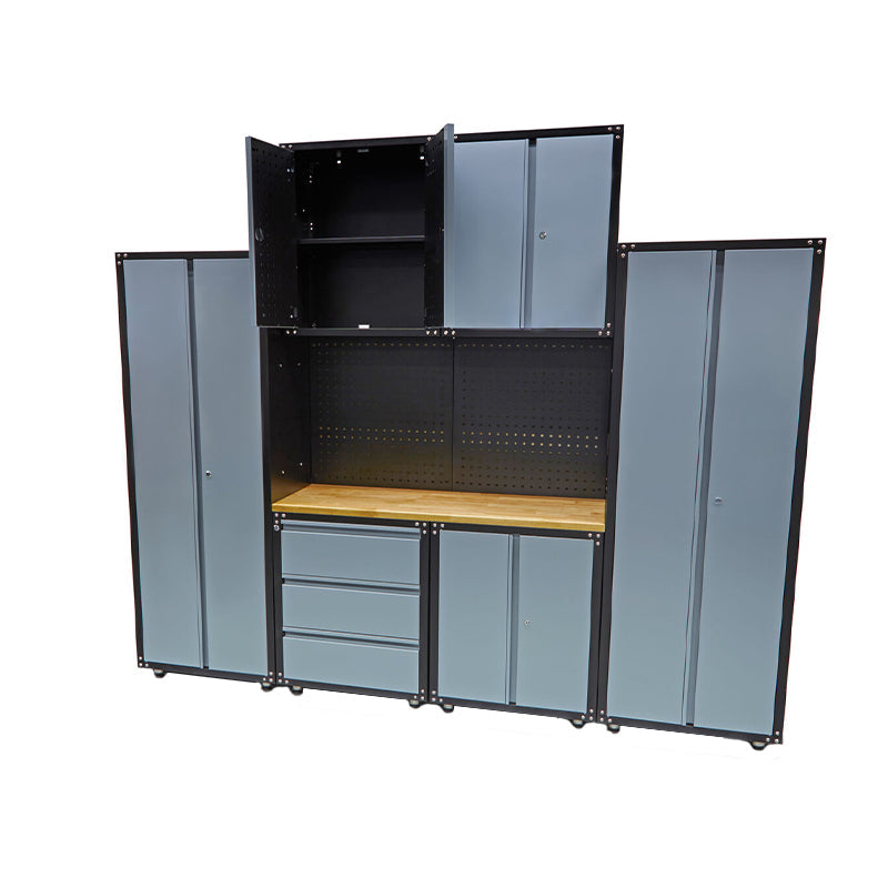 Комплект метални шкафове за сервиз, 9 бр.