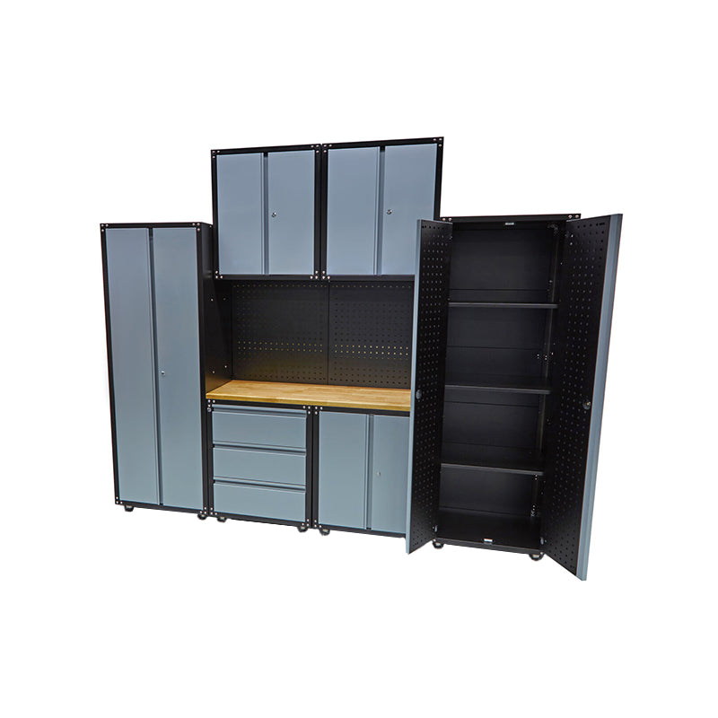 Комплект метални шкафове за сервиз, 9 бр.