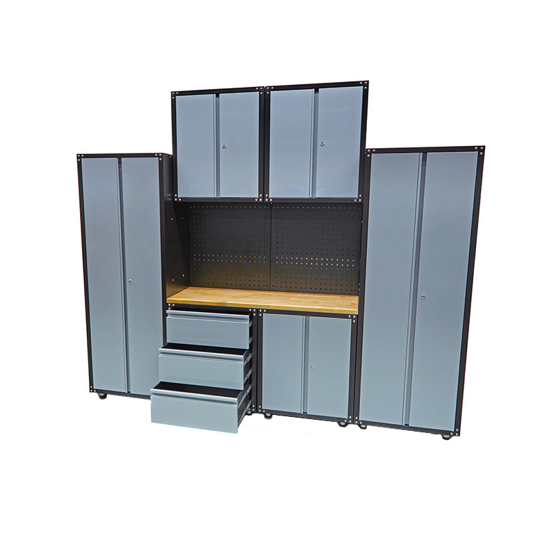 Комплект метални шкафове за сервиз, 9 бр.