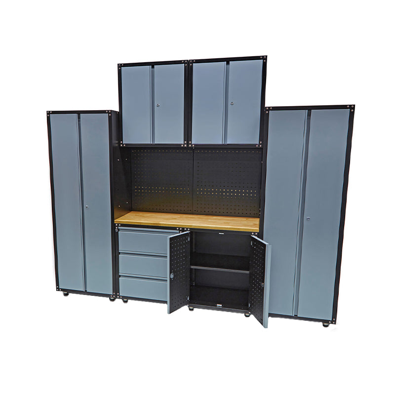 Комплект метални шкафове за сервиз, 9 бр.