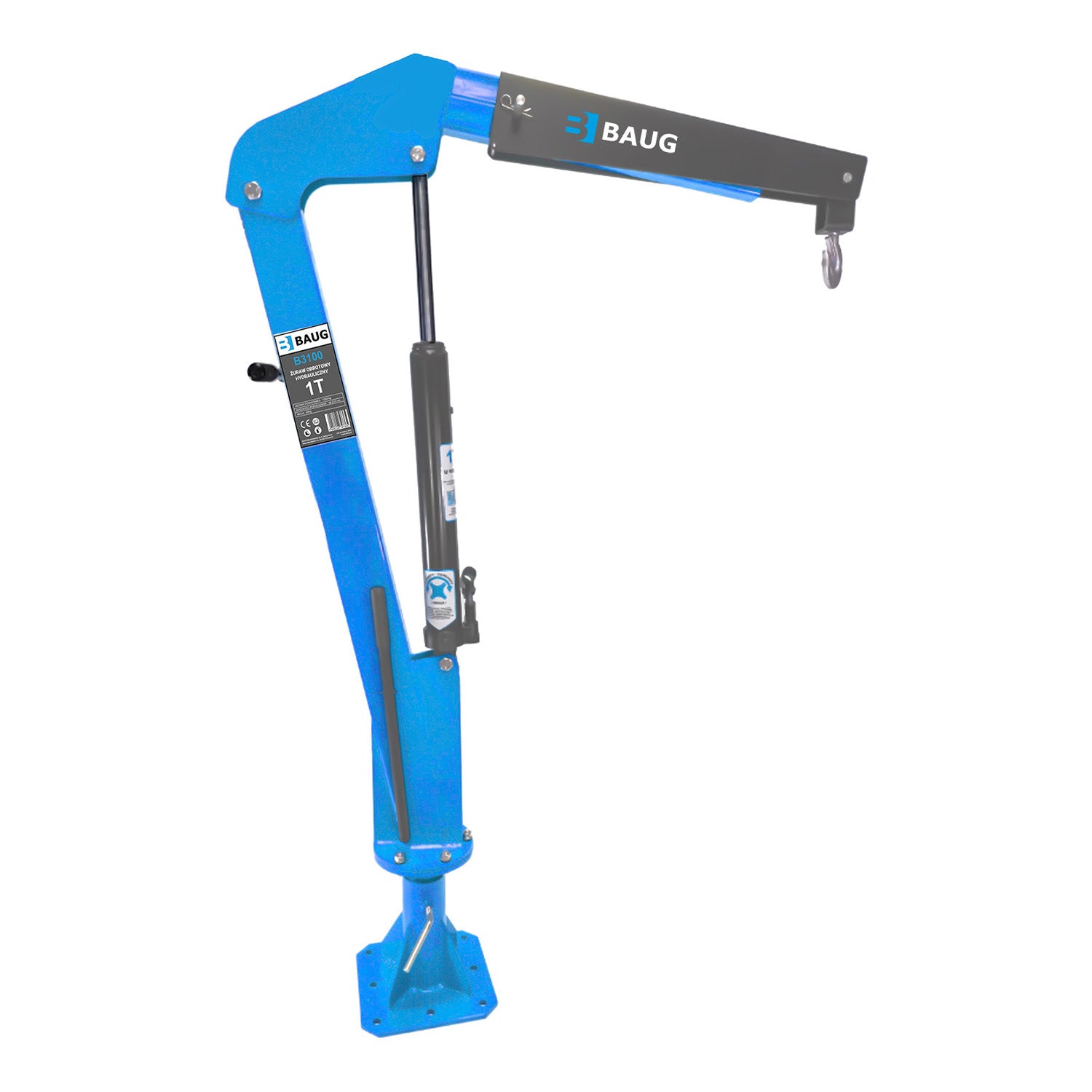 Хидравличен кран 1 т с 360° въртене и удължаващо се рамо – BAUG