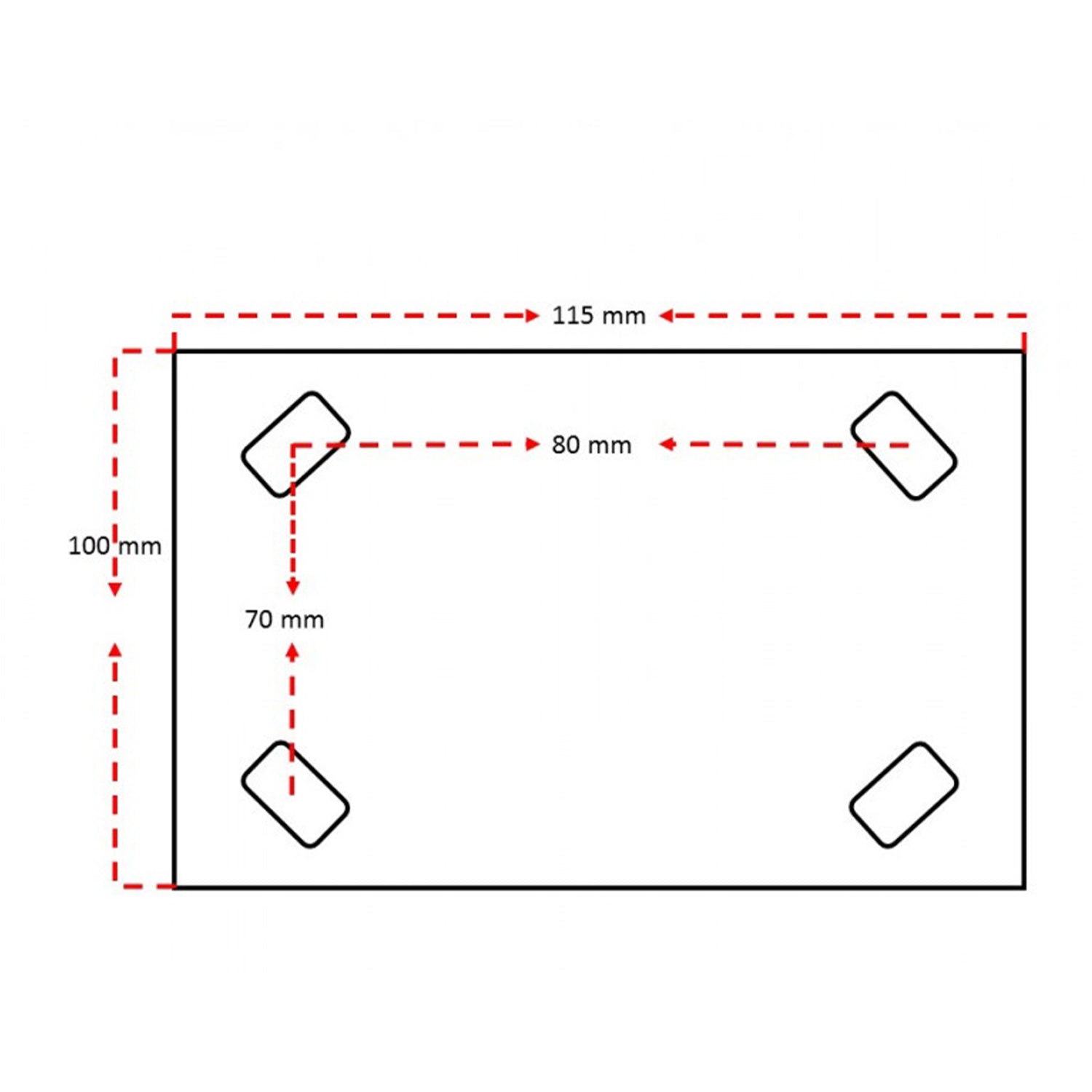 Комплект 4 въртящи се колелца със спирачка 150 мм 350 кг НВМ