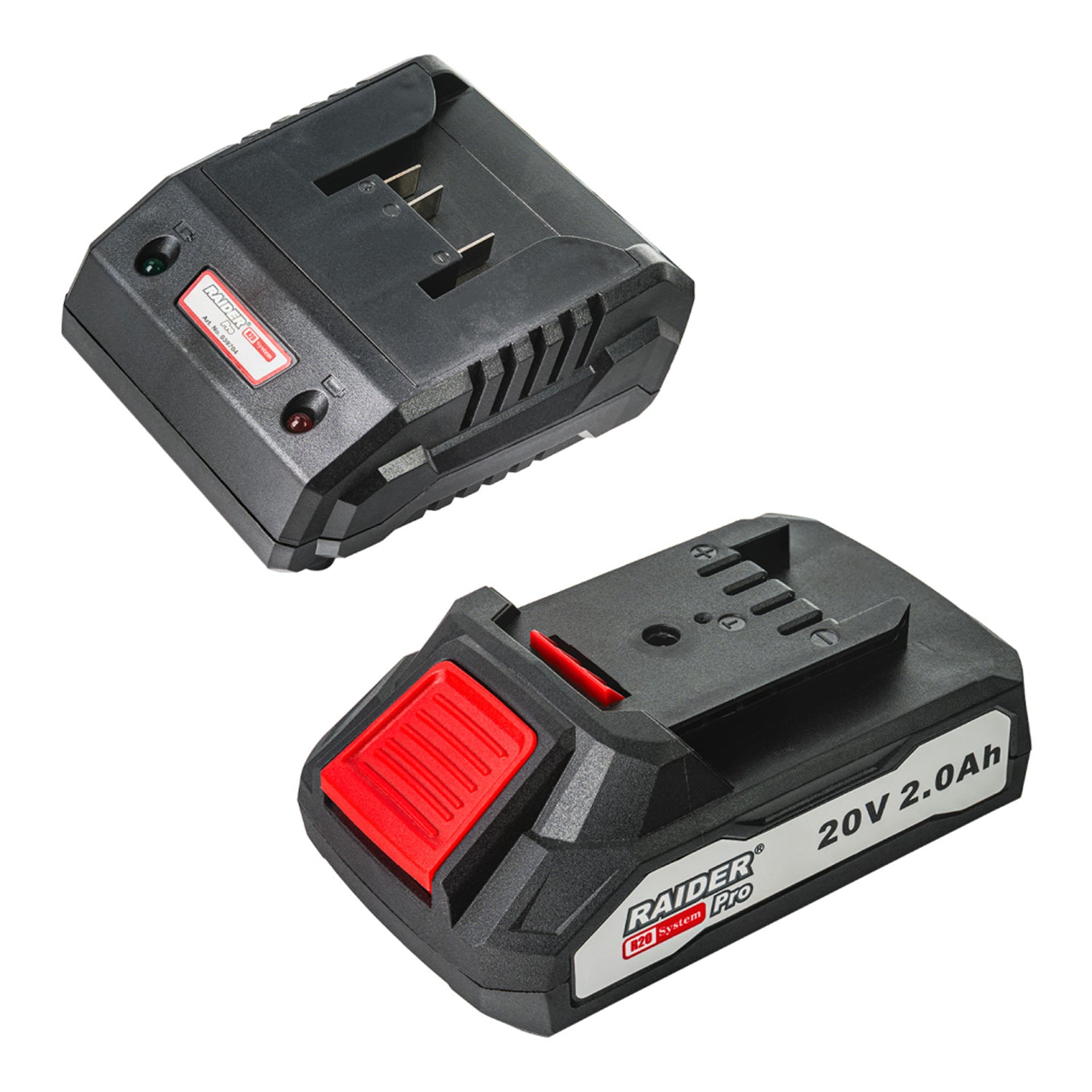 Комплект зарядно и батерия 20V 2Ah RAIDER PRO