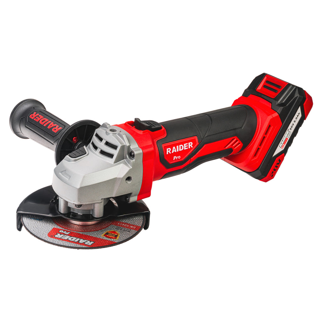 Комплект бормашина и винтоверт 50 nm, гайковерт 1/2 320 nm, ъглошлайф 125 мм с батерия 2 x 2ah RAIDER PRO