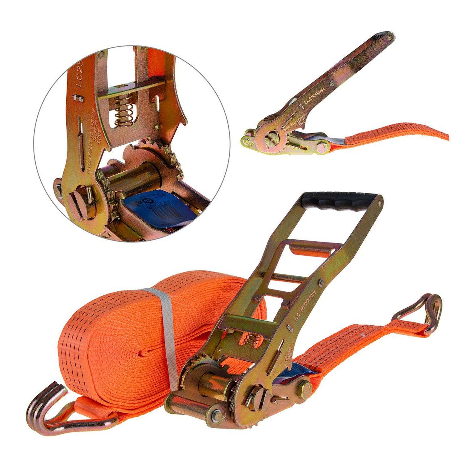 Колан за теглене с тресчотка ERGO 10 м / 5 т / 50 мм