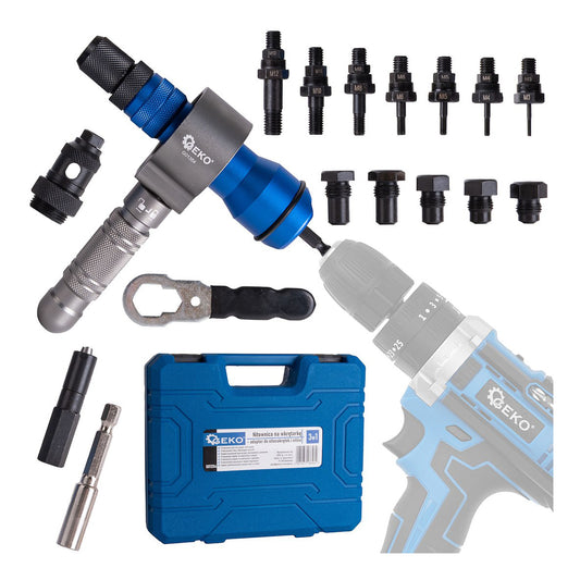 Адаптер за поп-нитове с нитове и гайки за бормашина