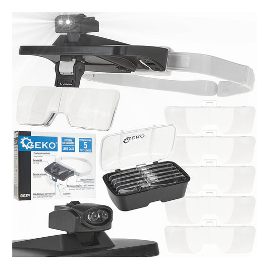 Лупи очила с 5 сменяеми лещи и LED - за прецизност