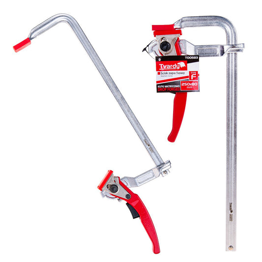 Скоба менгеме за дърводелство с тресчотка 250x80 мм