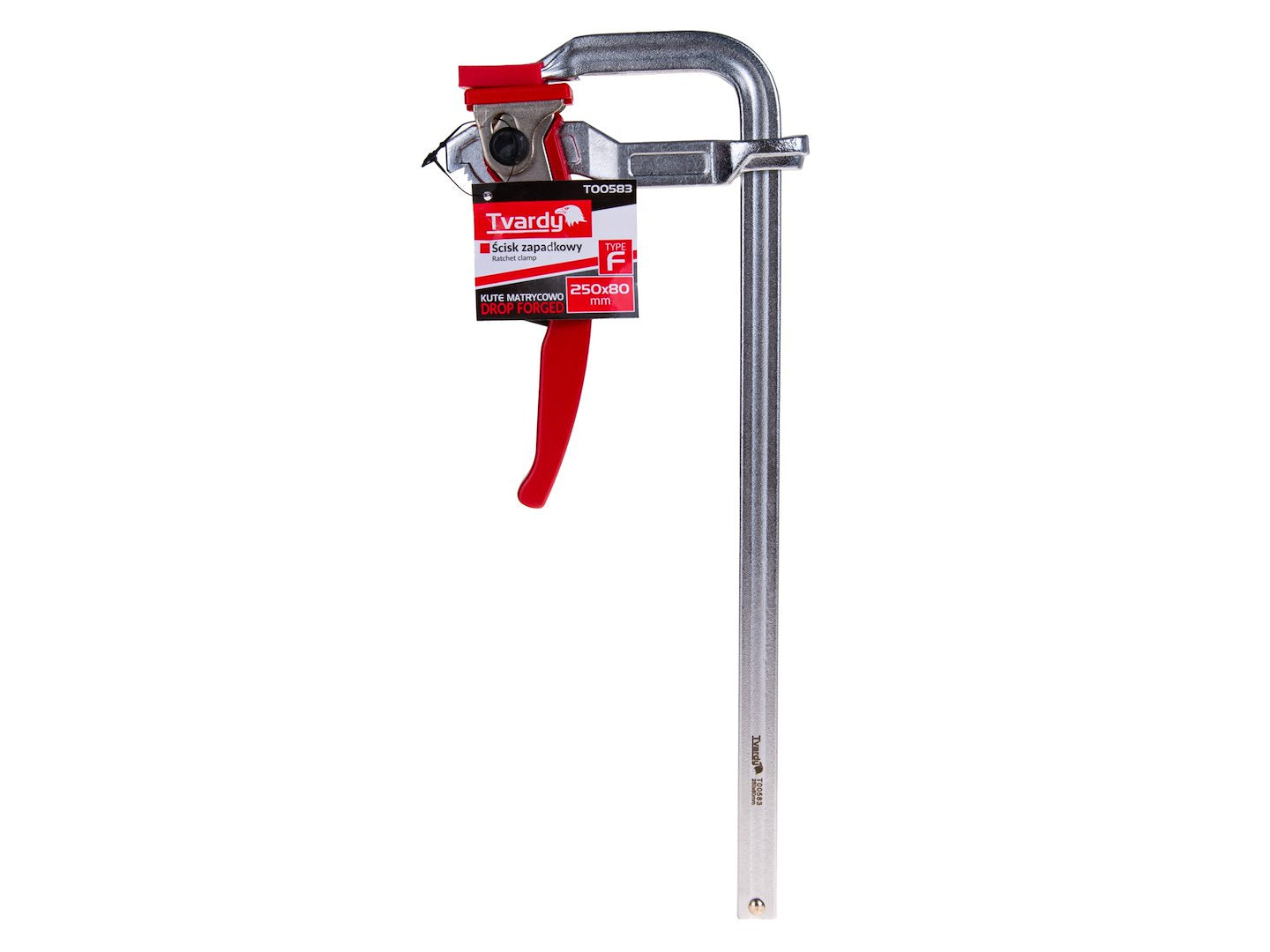 Скоба менгеме за дърводелство с тресчотка 250x80 мм