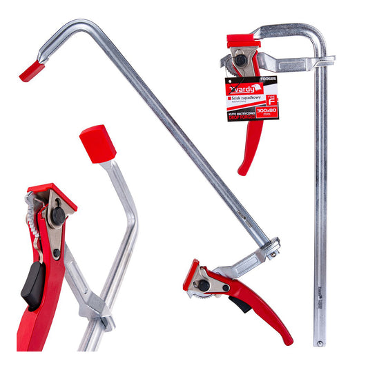 Скоба менгеме за дърводелство с тресчотка 300x80 мм