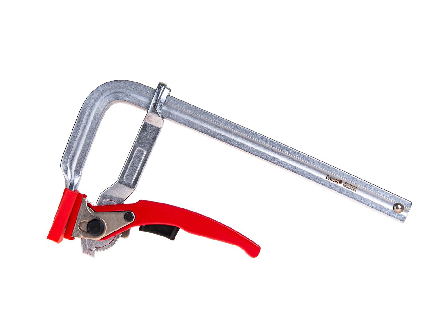 Скоба менгеме за дърводелство с тресчотка 200x100 мм