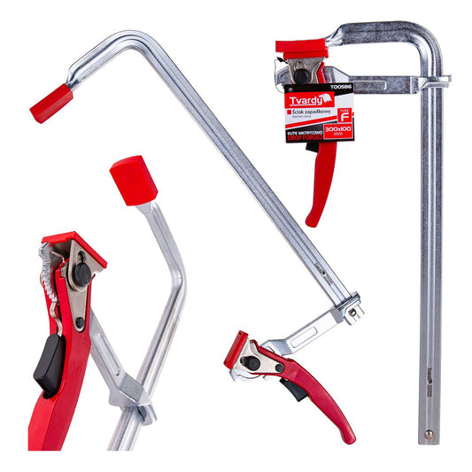 Скоба менгеме за дърводелство с тресчотка 300x100 мм