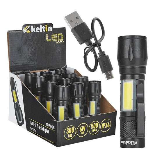 Мини джобно фенерче LED COB 10W 500mAh, 500 lm