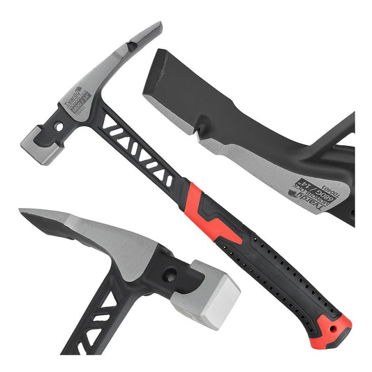 Антишоков моноблоков дърводелецски чук 680 г с магнит и екстрактор за пирони - TVARDY