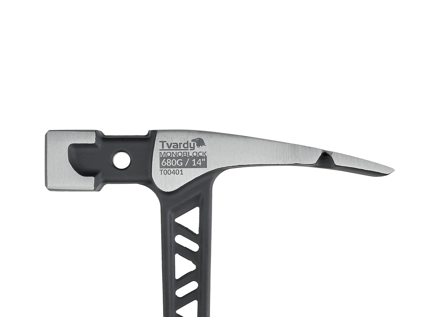 Антишоков моноблоков дърводелецски чук 680 г с магнит и екстрактор за пирони - TVARDY