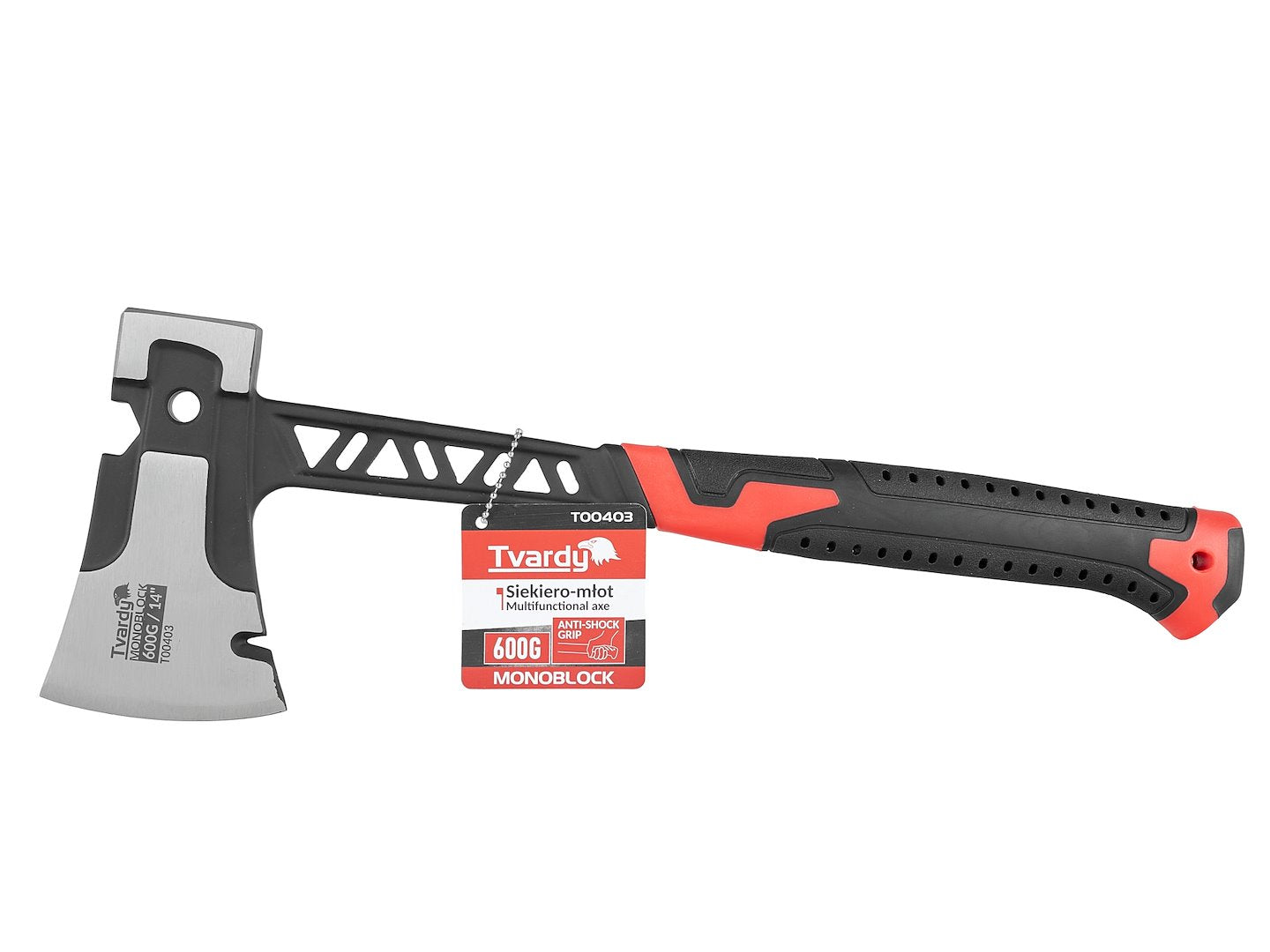 Мултифункционална антишокова моноблокова брадва-чук за строителство и градинарство - TVARDY